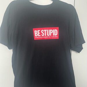 Diesel BE STUPID FOR SUCCESSFUL LIVING Enjoy Black T-Shirt